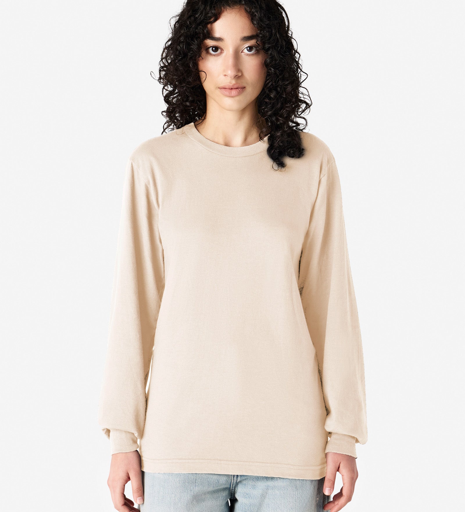 American Apparel Cotton Long Sleeve Fine Jersey T-shirt