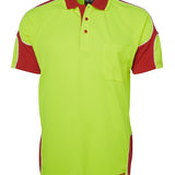 JB's HV 4602.1 S/S ARM PANEL POLO LIME/RED-XS