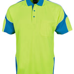 JB's HV 4602.1 S/S ARM PANEL POLO LIME/AQUA-5XL