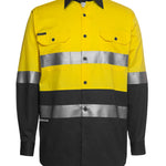 JB's HV (D+N) L/S 150G W/SHIRT YELLOW/BLACK -5XL