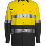 JB's HV (D+N) L/S 150G W/SHIRT YELLOW/BLACK -6/7XL