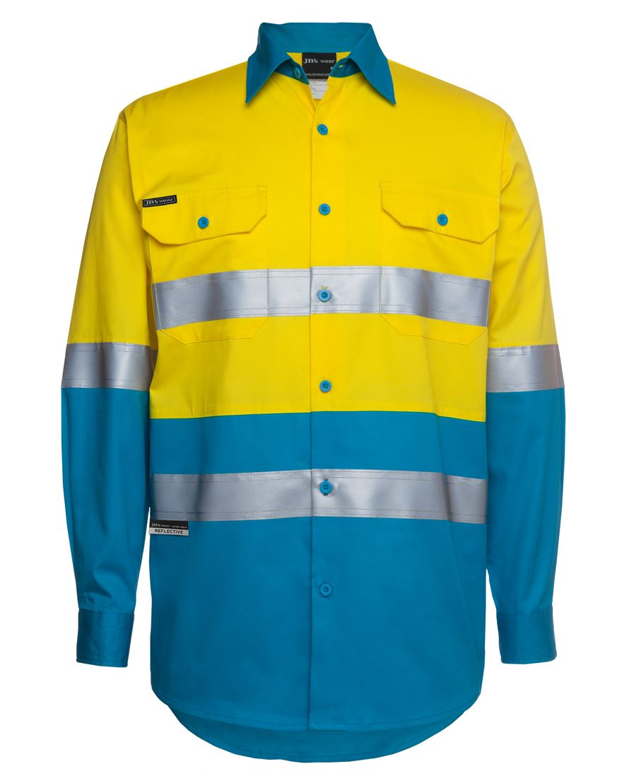 JB's HV (D+N) L/S 150G W/SHIRT YELLOW/AQUA -L