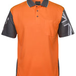 JB's HV SOUTHERN CROSS POLO ORANGE/CHARCOAL - 4XL
