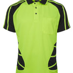 JB's HV S/S SPIDER POLO LIME/BLACK-4XL