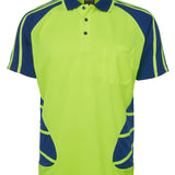 JB's HV S/S SPIDER POLO LIME/ROYAL-2XS