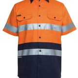 JB's HV (D+N) S/S 190G SHIRT ORANGE/NAVY-XS