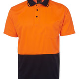 JB's HV 4602.1 NON CUFF TRAD POLO ORANGE/NAVY - M