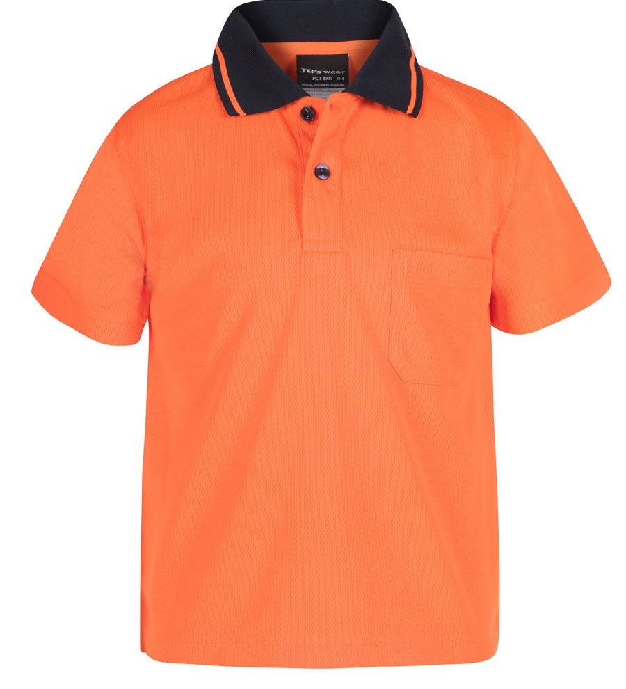 JB's KIDS HV 4602.1 NON CUFF TRAD POLO ORANGE - 10