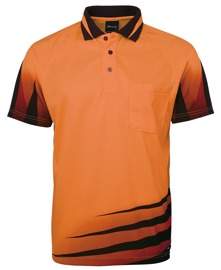 JB's HV 4602.1 RIPPA SUB POLO ORANGE/BLACK - S