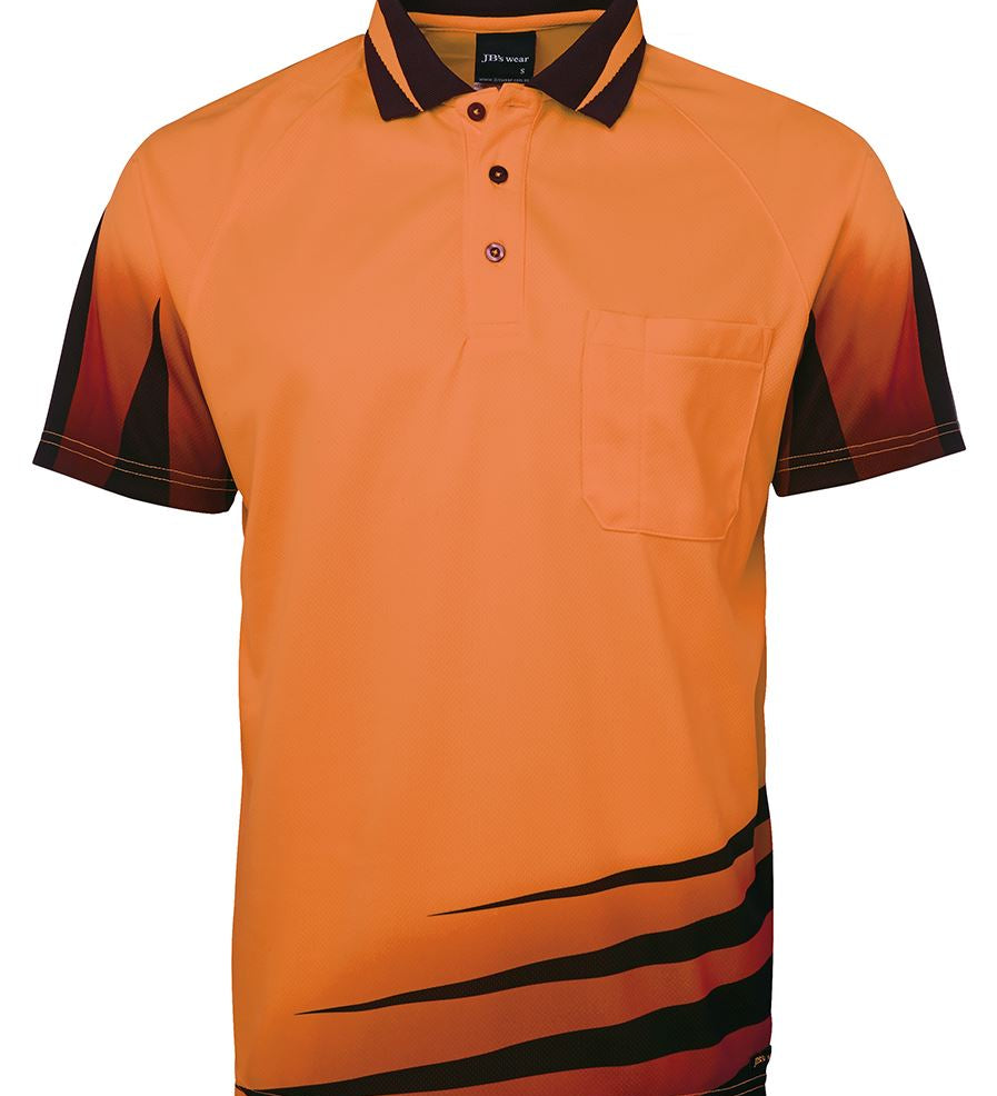 JB's HV 4602.1 RIPPA SUB POLO ORANGE/BLACK - 4XL
