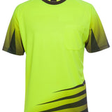 JB's HV S/S RIPPA SUB TEE LIME/BLACK - M