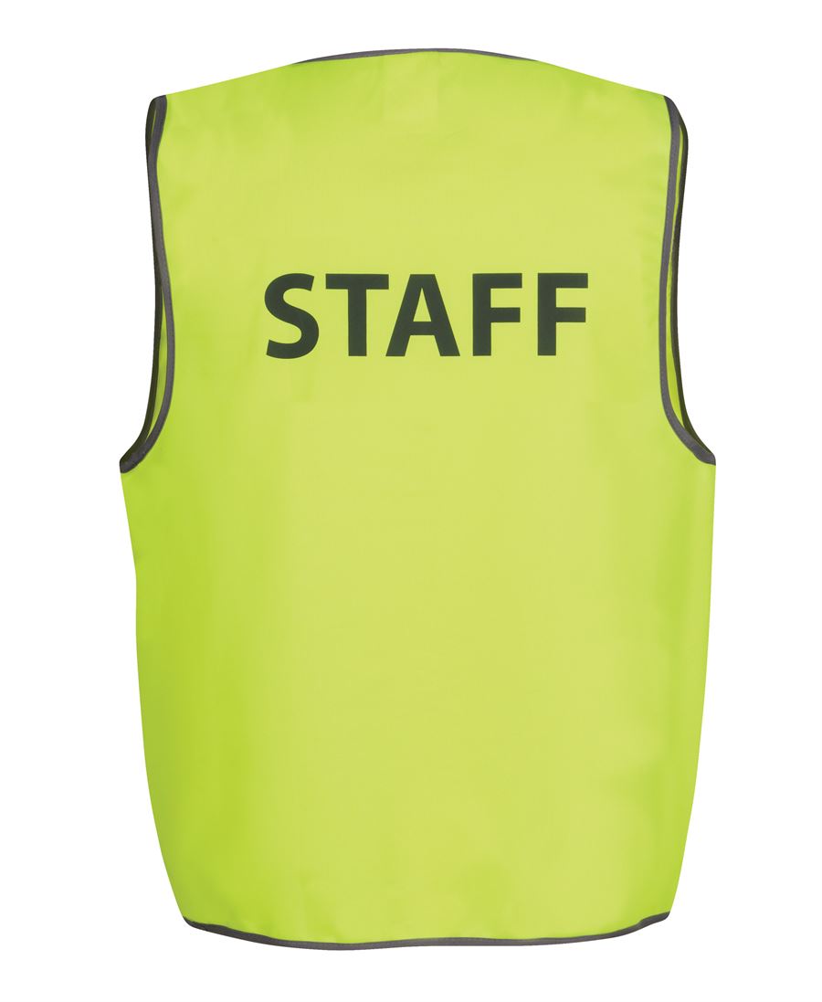 JB's HV SAFETY VEST PRINT STAFF LIME-3XL