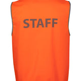 JB's HV SAFETY VEST PRINT STAFF ORANGE -L