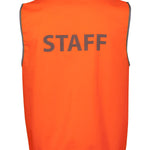JB's HV SAFETY VEST PRINT STAFF ORANGE -4XL