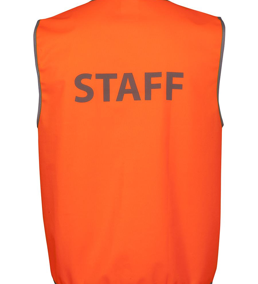 JB's HV SAFETY VEST PRINT STAFF ORANGE -5XL