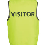 JB's HV SAFETY VEST PRINT VISITOR LIME-5XL