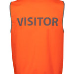 JB's HV SAFETY VEST PRINT VISITOR ORANGE -L