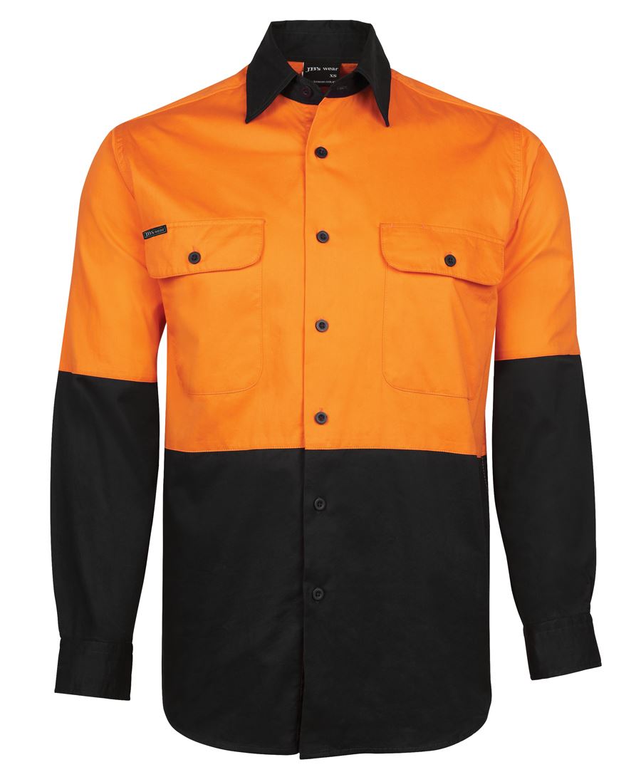 JB's HV L/S 150G SHIRT ORANGE/BLACK-8/9XL