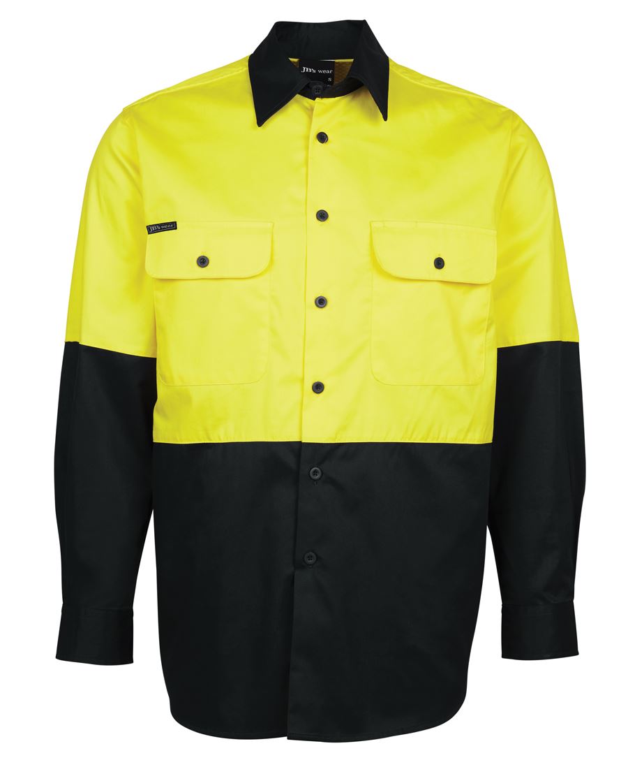 JB's HV L/S 150G SHIRT YELLOW/BLACK-S
