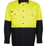 JB's HV L/S 150G SHIRT YELLOW/BLACK-2XS