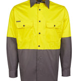 JB's HV L/S 150G SHIRT YELLOW/CHARCOAL-3XL
