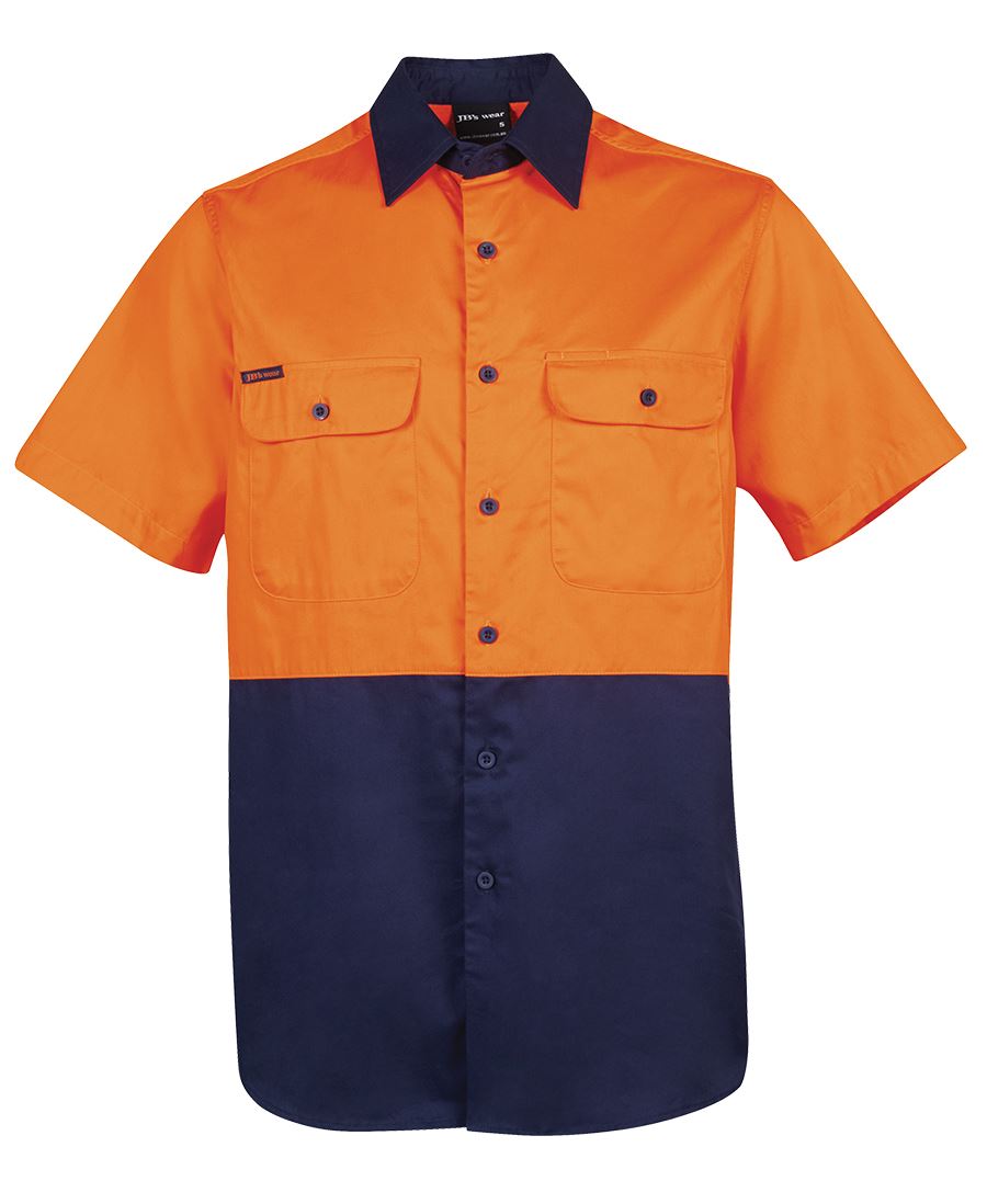 JB's HV S/S 150G SHIRT ORANGE/NAVY-XL