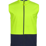 JB's HV THREE LAYER SOFTSHELL VEST LIME/NAVY - 3XL