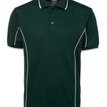 PODIUM S/S PIPING POLO FOREST/WHITE-XL