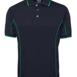 PODIUM S/S PIPING POLO NAVY/GREEN-5XL