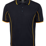 PODIUM S/S PIPING POLO NAVY/GOLD-S