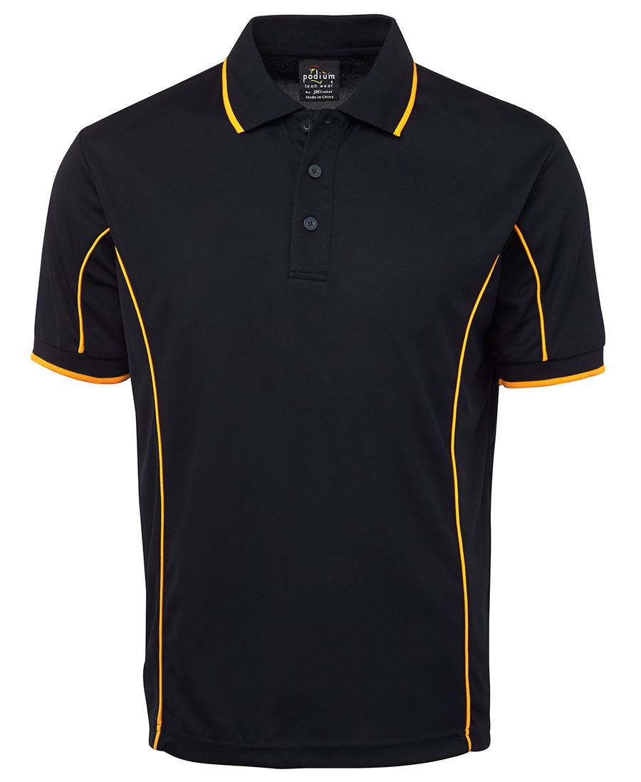 PODIUM S/S PIPING POLO NAVY/GOLD-4XL