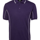 PODIUM S/S PIPING POLO PURPLE/WHITE-S