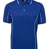 PODIUM S/S PIPING POLO ROYAL/WHITE-M
