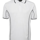 PODIUM S/S PIPING POLO WHITE/NAVY-L