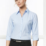 Fashion Biz LB8200 Womens Micro Check 3/4 Sleeve Shirt