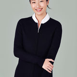 Fashion Biz LC3505 Womens 2-Way Zip Cardigan