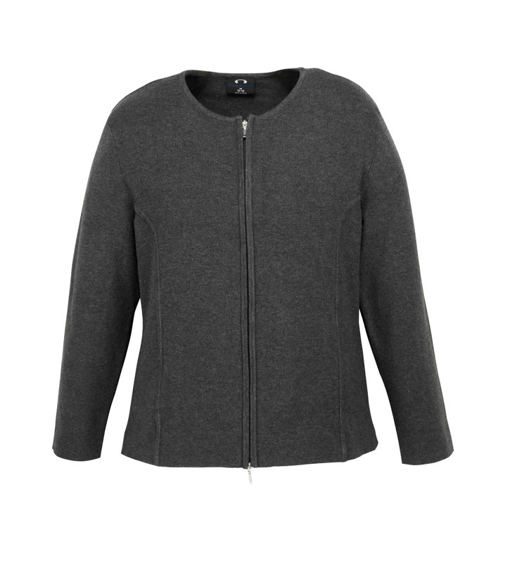 Fashion Biz LC3505 Womens 2-Way Zip Cardigan