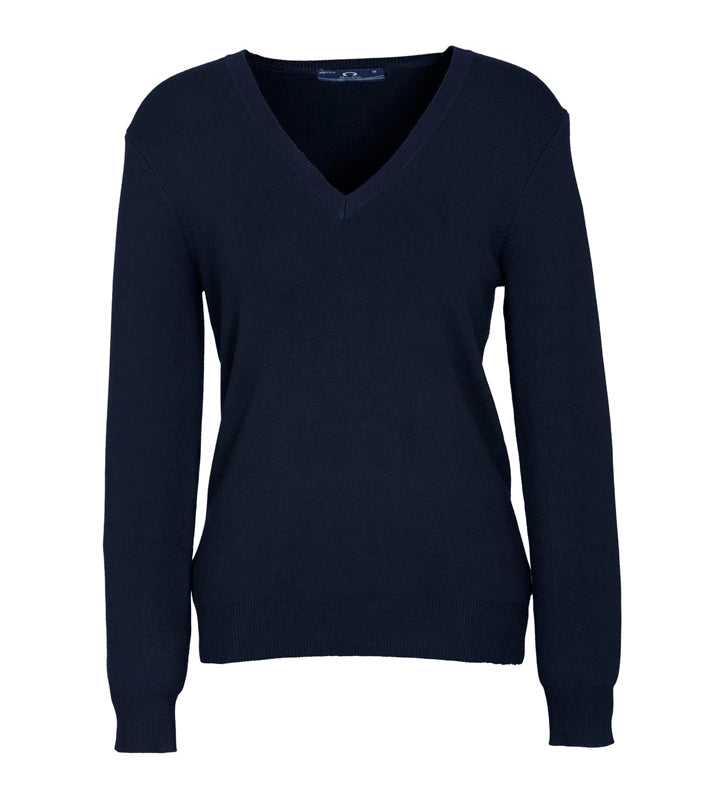 Fashion Biz LP3506 Womens V-Neck Knit Pullover