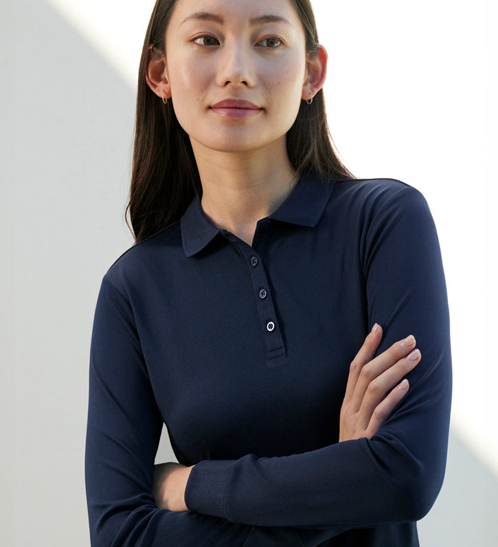 Fashion Biz P206LL Womens Action Long Sleeve Polo
