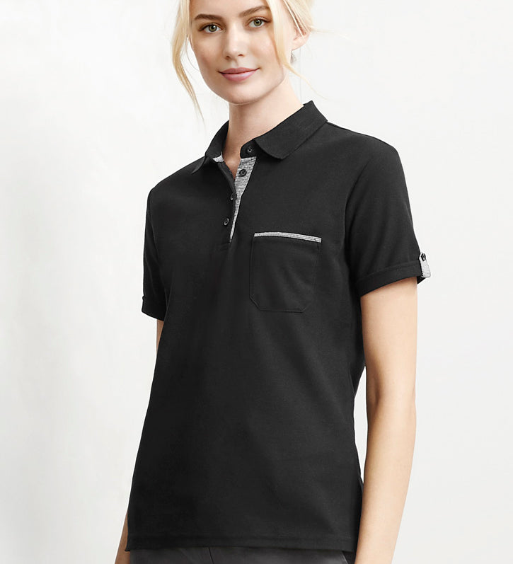 Fashion Biz P305LS Womens Edge Short Sleeve Polo