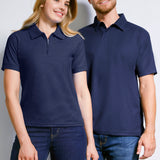 Fashion Biz P3325 Womens Micro Waffle Short Sleeve Polo