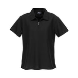 Fashion Biz P3325 Womens Micro Waffle Short Sleeve Polo