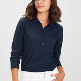 Fashion Biz P400LL Womens Crew Long Sleeve Polo