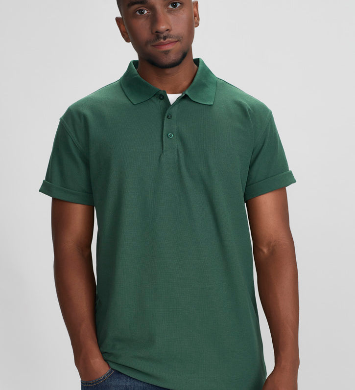 Fashion Biz P400MS Mens Crew Short Sleeve Polo