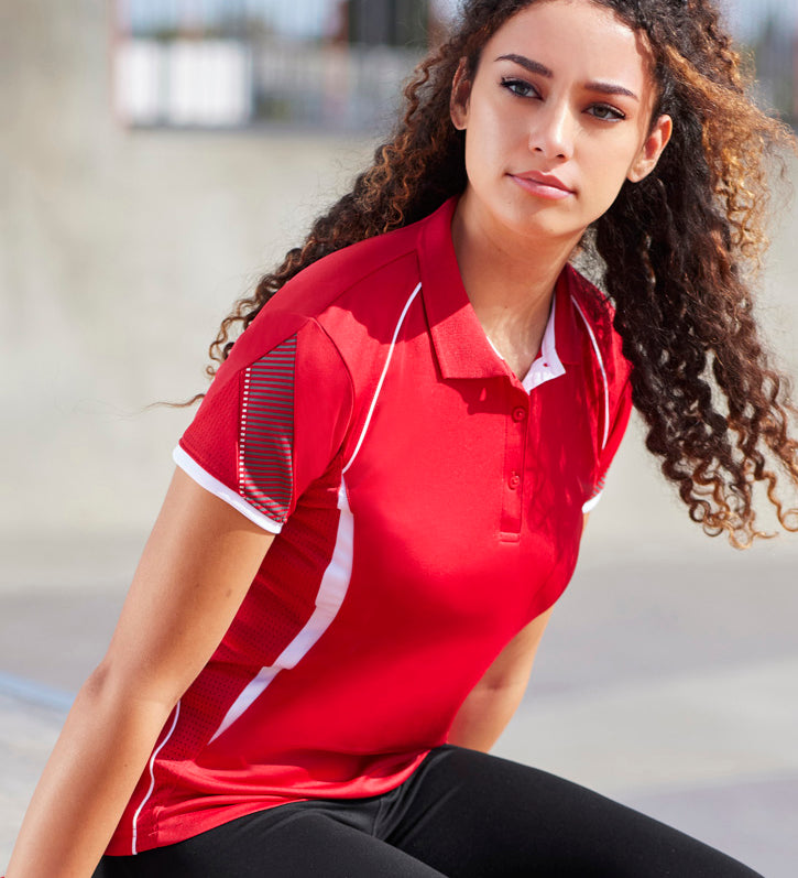 Fashion Biz P405LS Womens Razor Short Sleeve Polo