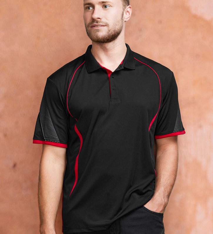 Fashion Biz P405MS Mens Razor Short Sleeve Polo