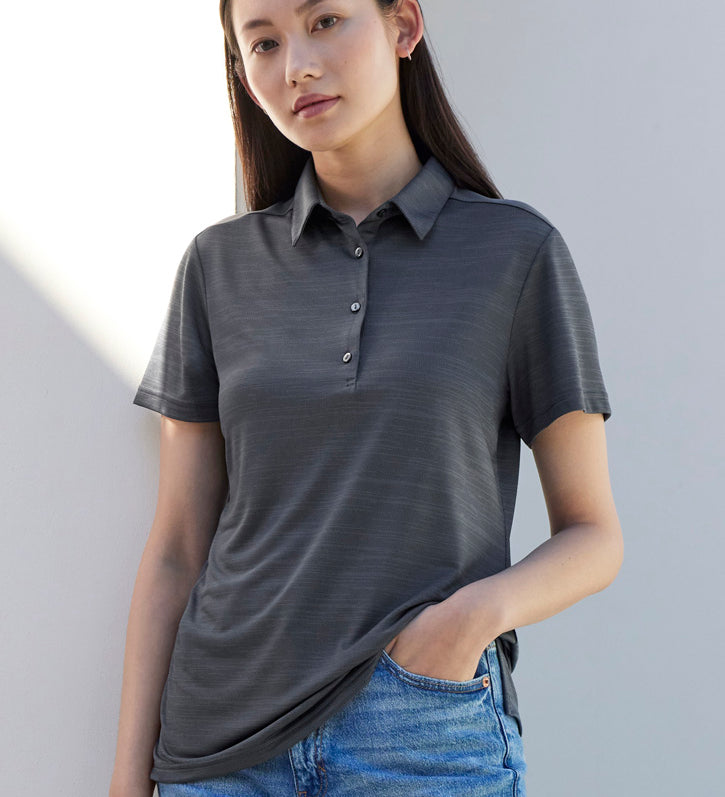Fashion Biz P410LS Womens Orbit Short Sleeve Polo