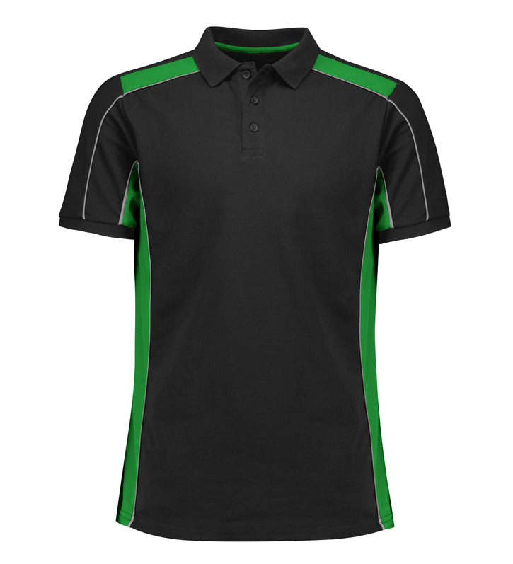 Fashion Biz P413US Unisex Grid Short Sleeve Polo