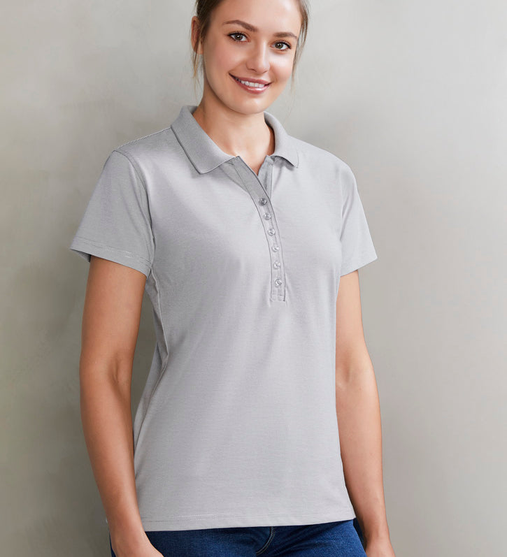 Fashion Biz P501LS Womens Shadow Short Sleeve Polo