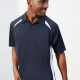 Fashion Biz P7700 Mens Splice Short Sleeve Polo